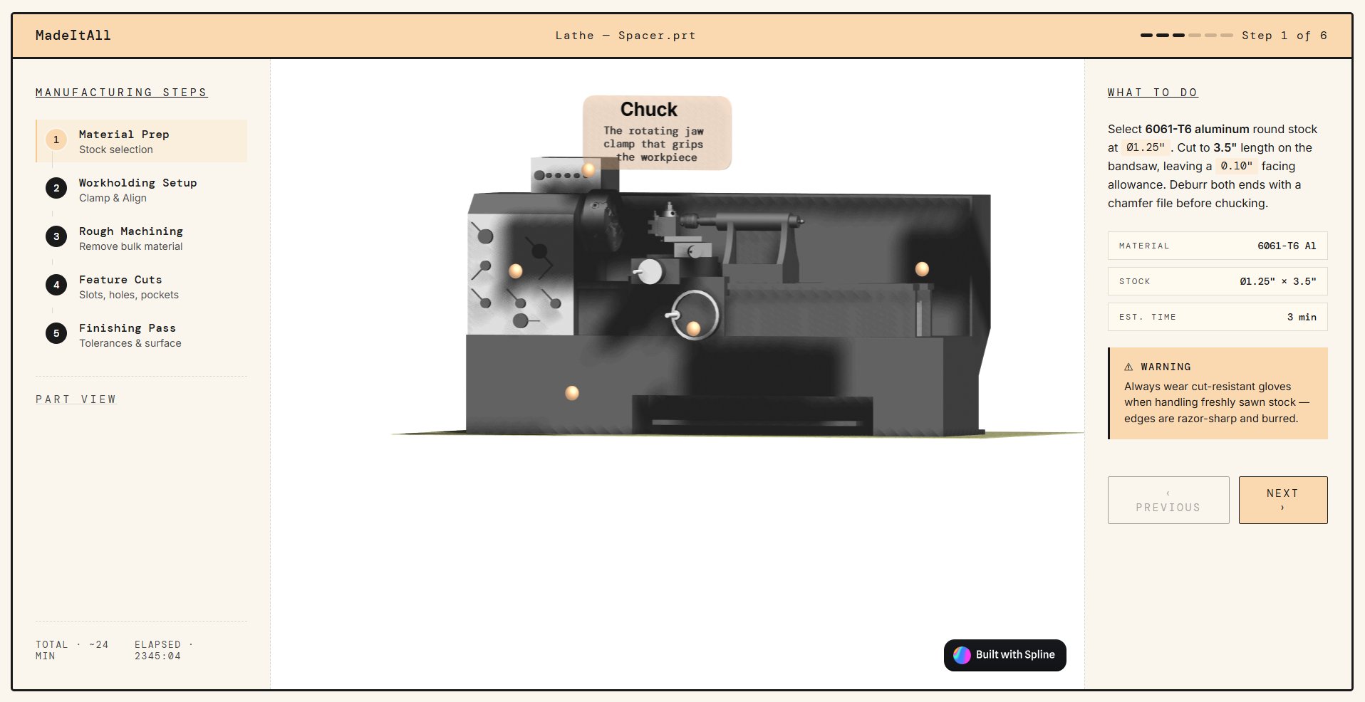 MaDEitAll lathe interface