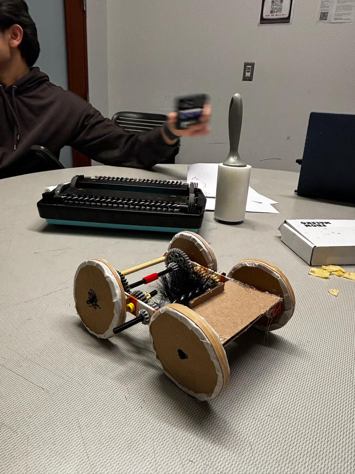 First prototype — cardboard chassis