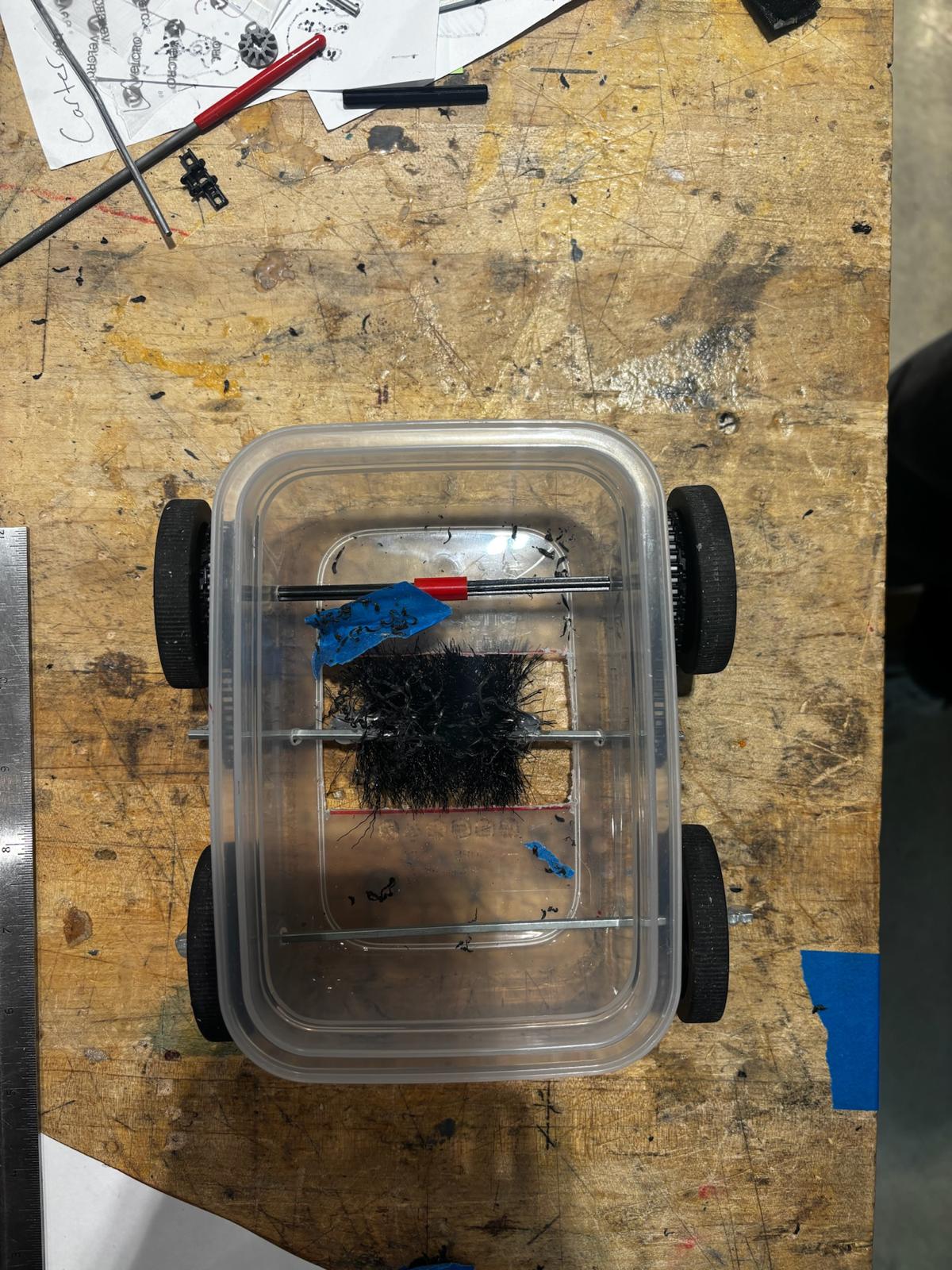 Second prototype — tupperware base